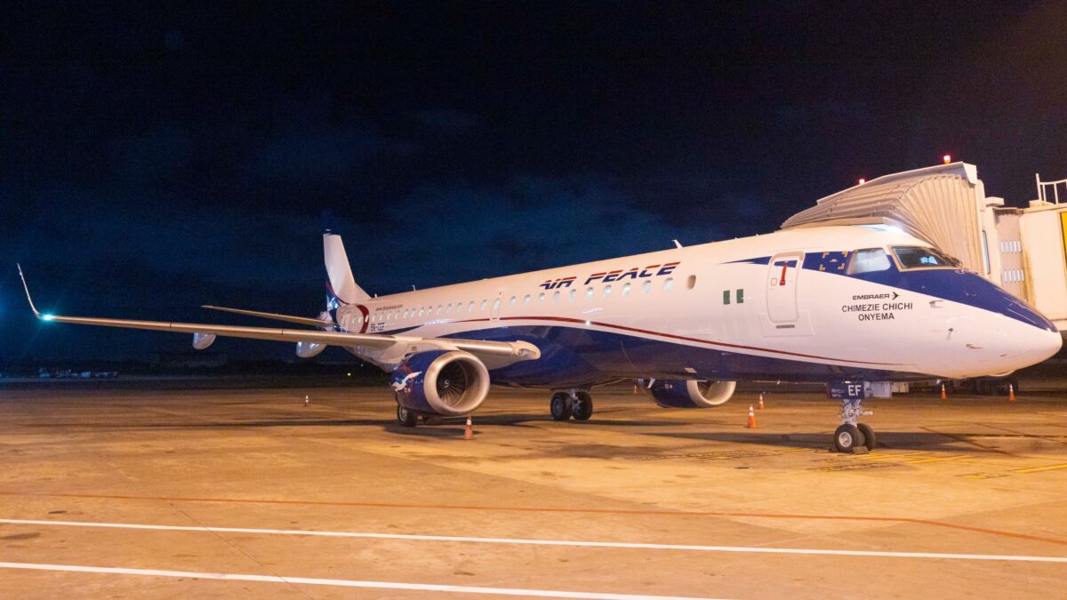 Air Peace Expands Fleet with first Embraer 190 Aircraft