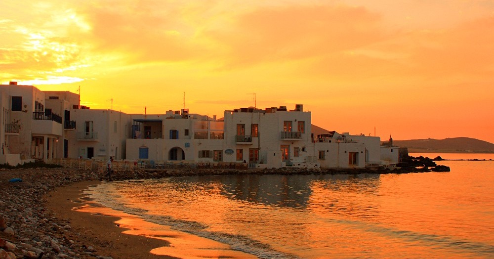 GREECE, sunset views from Paros cliffs