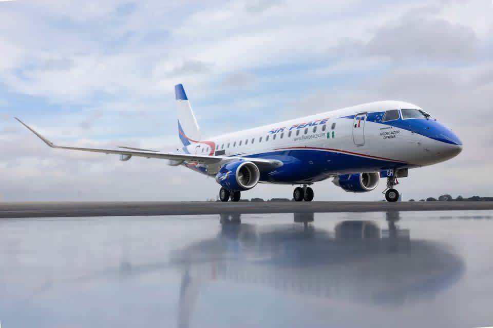 Air Peace Welcomes Brand-New Embraer E175 To Nigeria, Strengthening Fleet And Operational Connectivity.